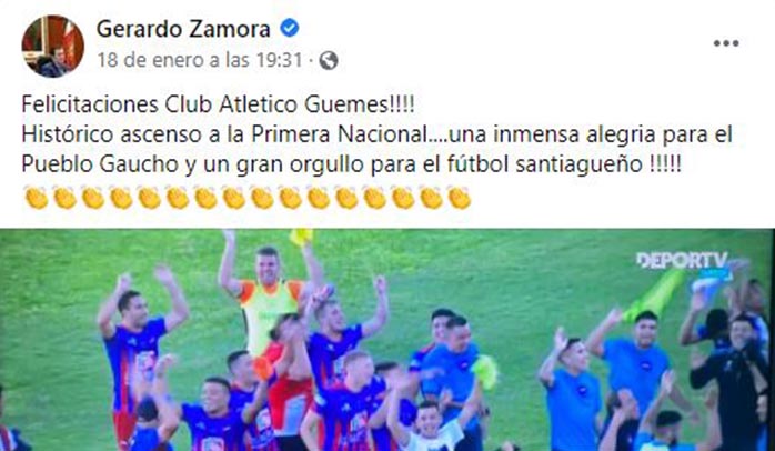 Saludo del Gobernador Dr. Gerardo Zamora